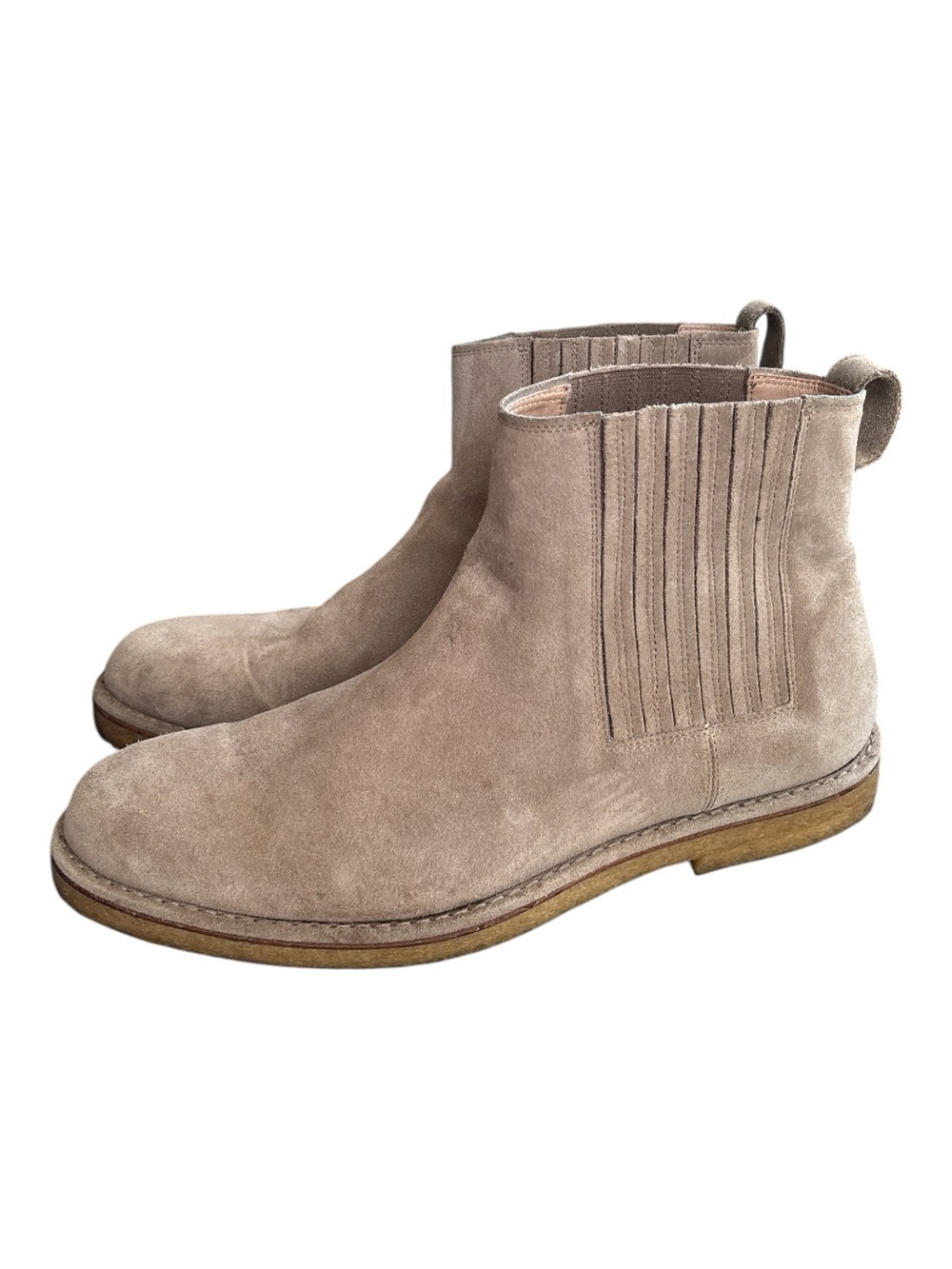 Vince Carmine Suede Chelsea Boots Crepe Sole - Made In Italy 12M